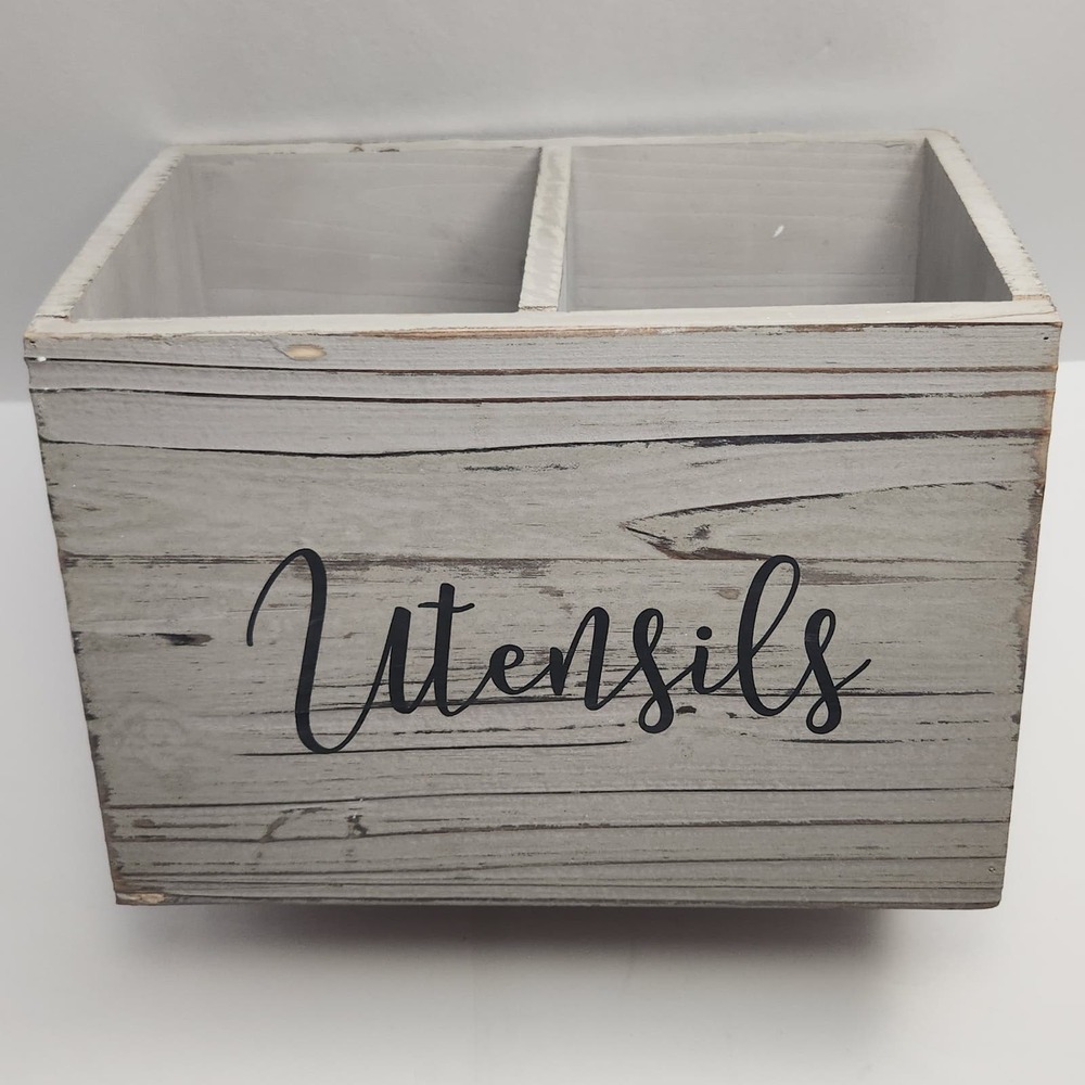 Rustic Wooden Utensil holder